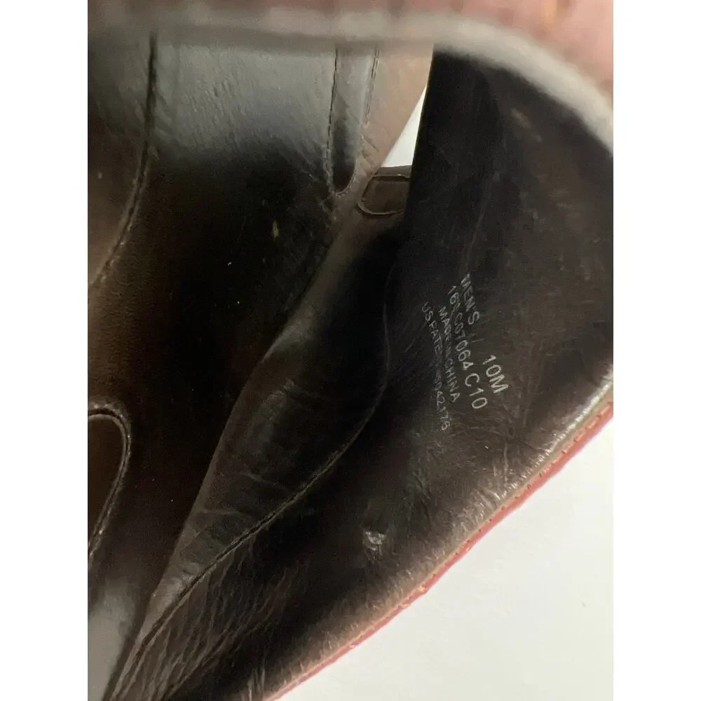 Cole Haan Nike Air Brown Two Tone Leather Open Toe Slide Sandals Men Size 10M